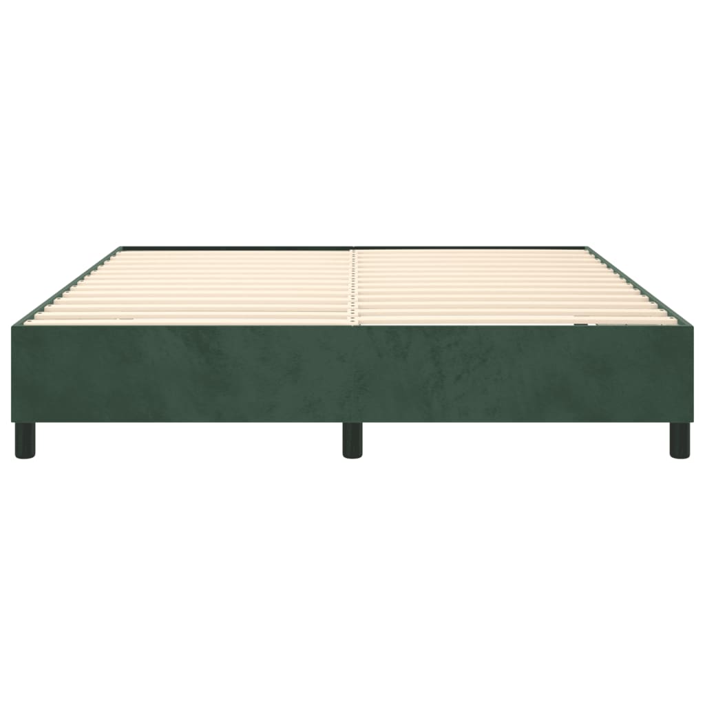 vidaXL Cadru de pat fără saltea, verde închis, 200x200 cm, catifea vidaXL Cadru de pat fără saltea, verde închis, 200x200 cm, catifea