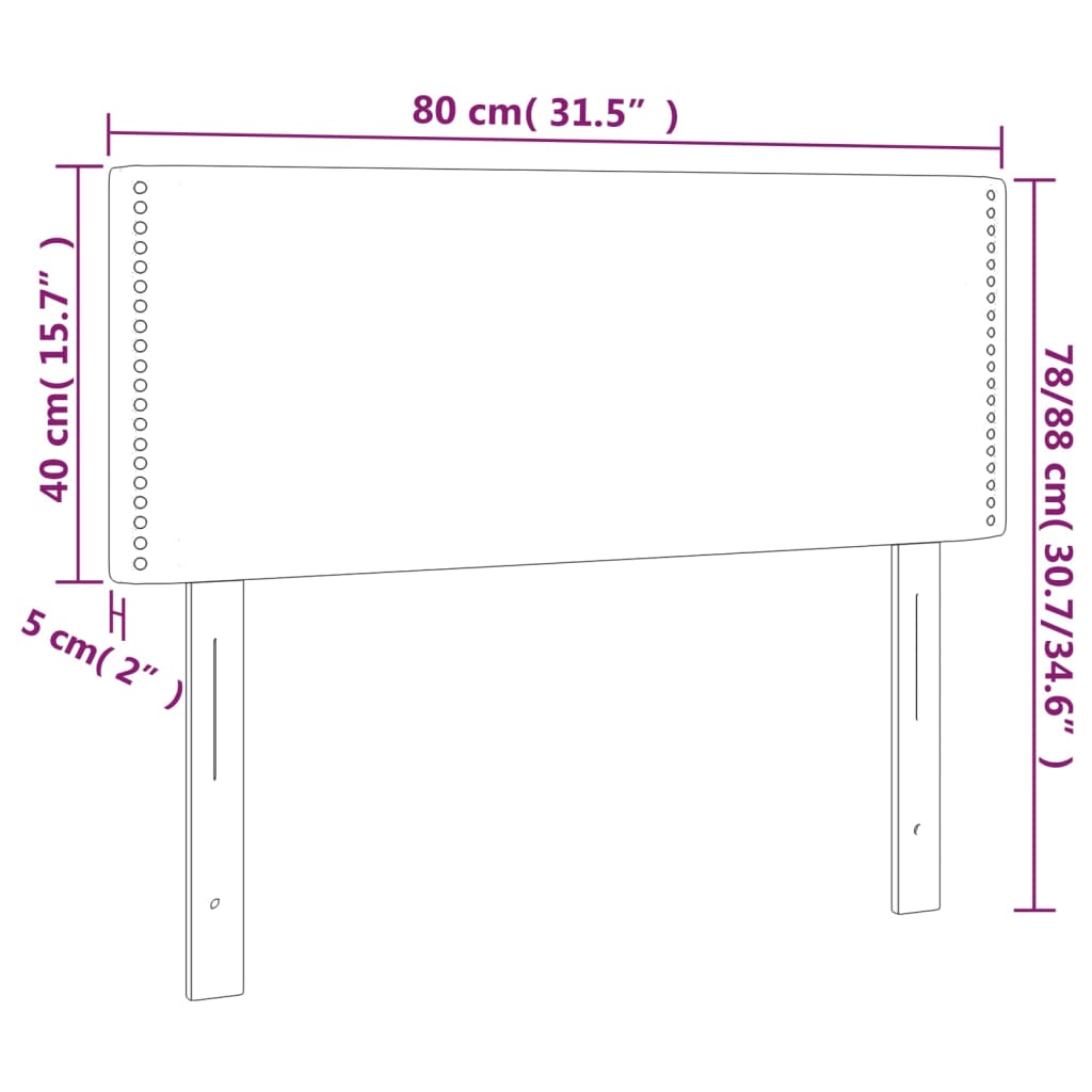 vidaXL Tăblie de pat cu LED, verde închis, 80x5x78/88 cm, catifea vidaXL Tăblie de pat cu LED, verde închis, 80x5x78/88 cm, catifea
