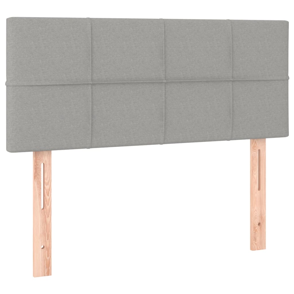 vidaXL Tăblie de pat cu LED, gri deschis, 80x5x78/88 cm, textil vidaXL Tăblie de pat cu LED, gri deschis, 80x5x78/88 cm, textil