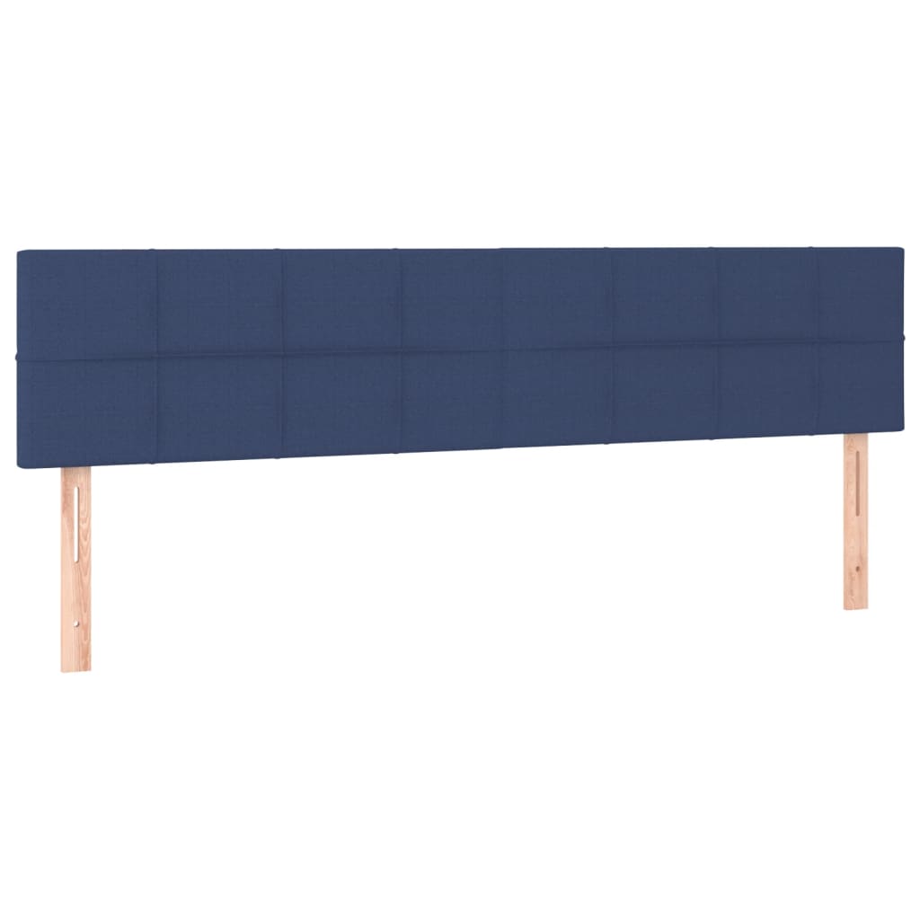 vidaXL Tăblie de pat cu LED, albastru, 160x5x78/88 cm, textil vidaXL Tăblie de pat cu LED, albastru, 160x5x78/88 cm, textil
