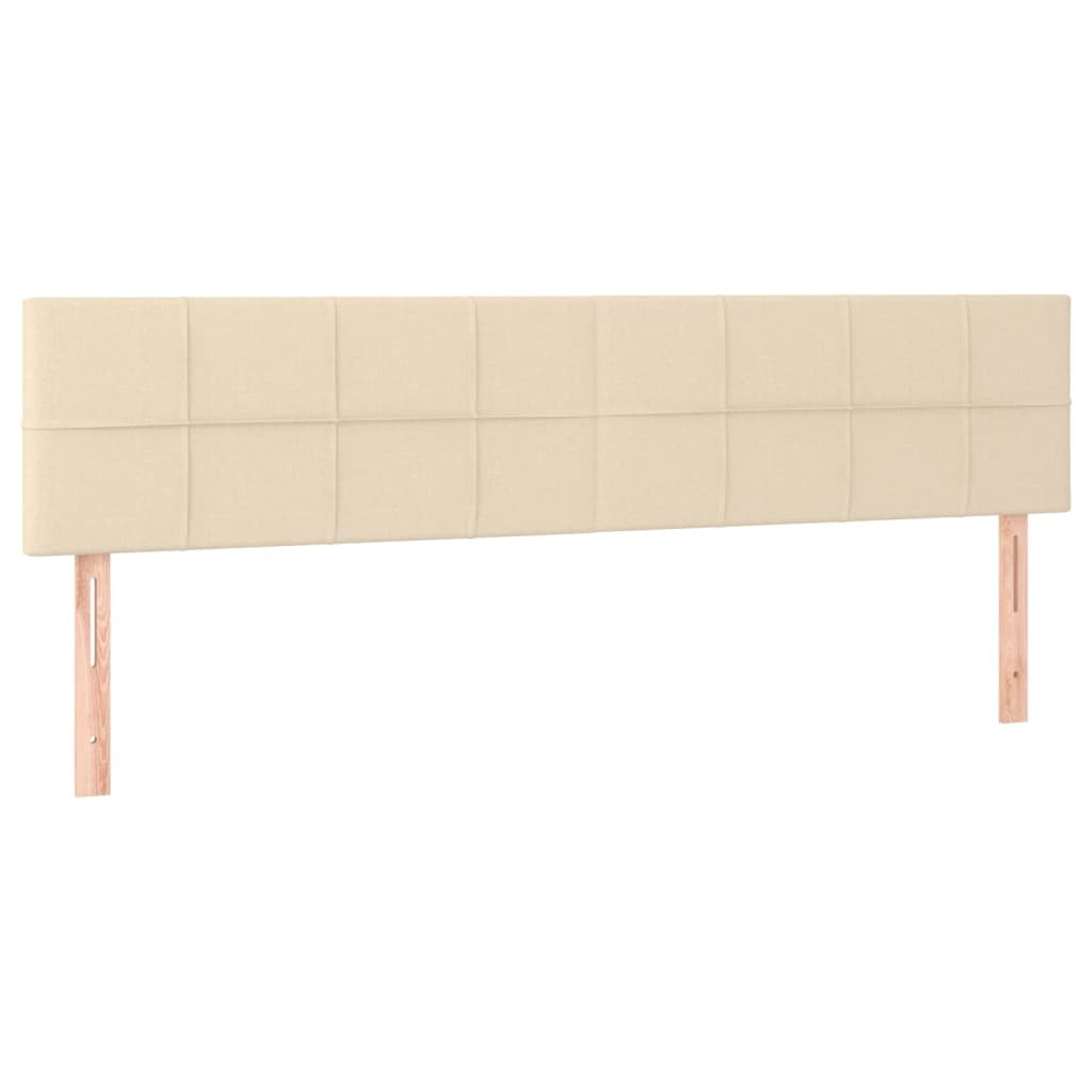 vidaXL Tăblie de pat cu LED, crem, 180x5x78/88 cm, textil vidaXL Tăblie de pat cu LED, crem, 180x5x78/88 cm, textil