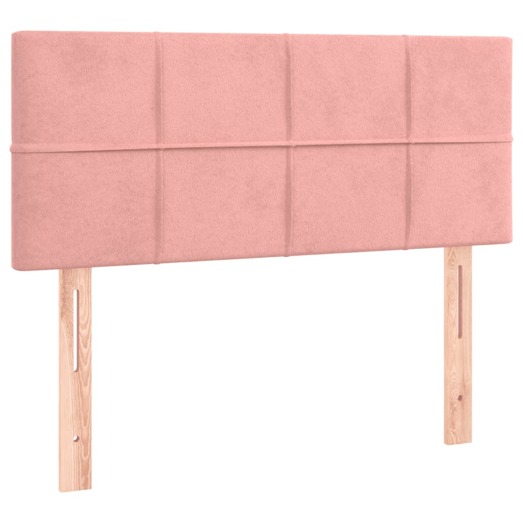 vidaXL Tăblie de pat cu LED, roz, 90x5x78/88 cm, catifea vidaXL Tăblie de pat cu LED, roz, 90x5x78/88 cm, catifea