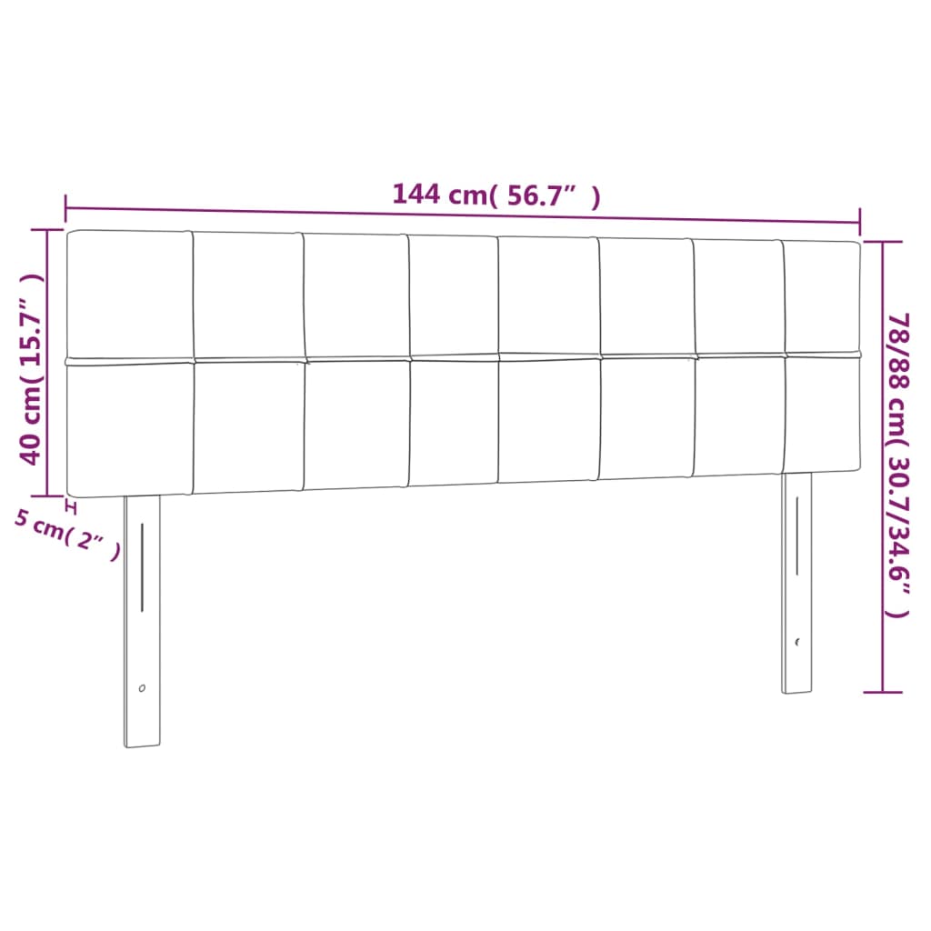 vidaXL Tăblie de pat cu LED, verde închis, 144x5x78/88 cm, catifea