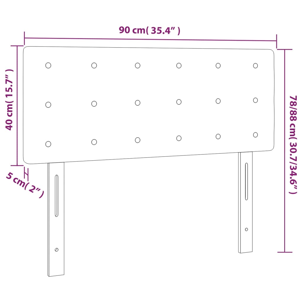 vidaXL Tăblie de pat cu LED, crem, 90x5x78/88 cm, piele ecologică vidaXL Tăblie de pat cu LED, crem, 90x5x78/88 cm, piele ecologică