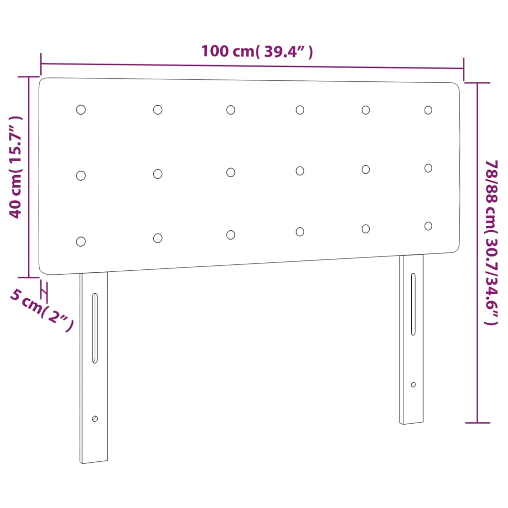 vidaXL Tăblie de pat cu LED, alb, 100x5x78/88 cm, piele ecologică vidaXL Tăblie de pat cu LED, alb, 100x5x78/88 cm, piele ecologică