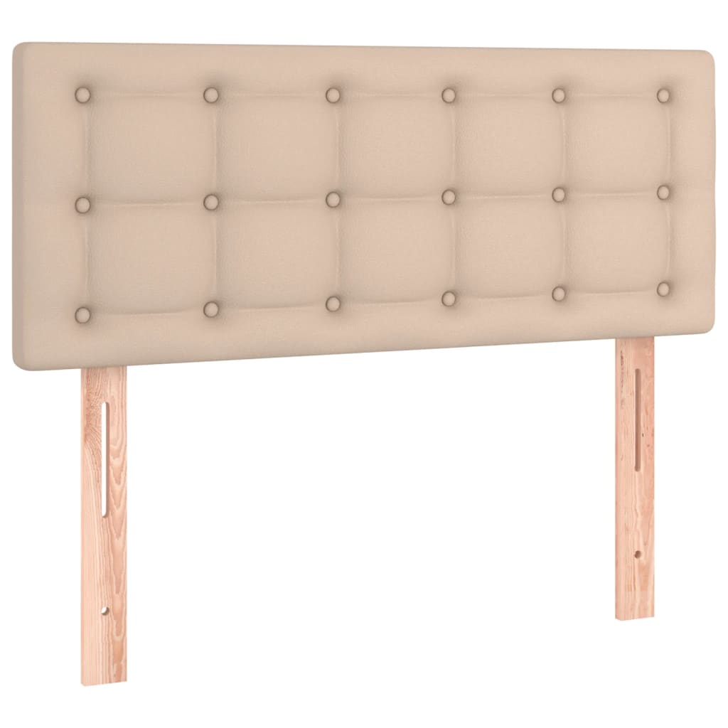 vidaXL Tăblie de pat cu LED cappuccino 100x5x78/88 cm piele ecologică vidaXL Tăblie de pat cu LED cappuccino 100x5x78/88 cm piele ecologică