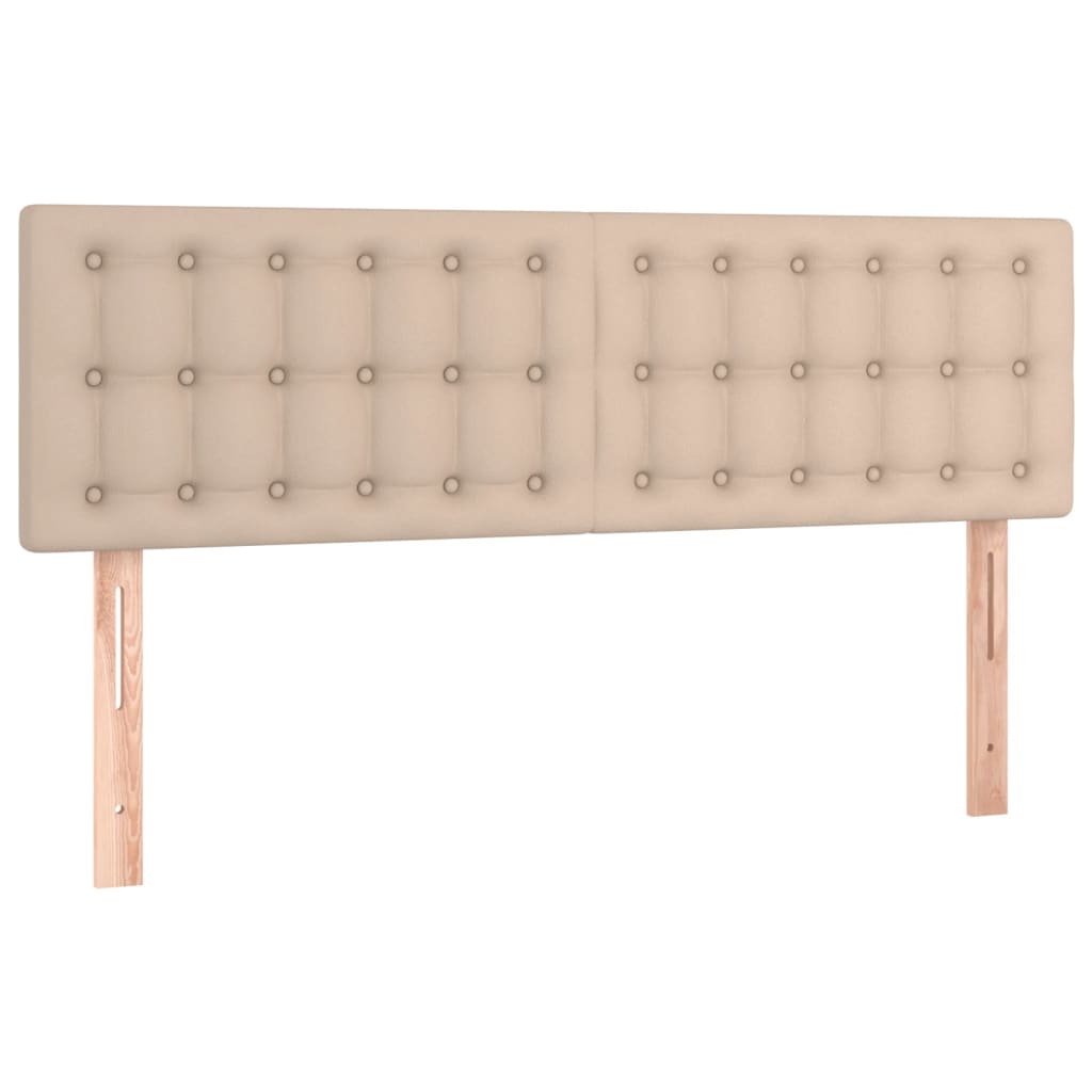 vidaXL Tăblie de pat cu LED cappuccino 144x5x78/88 cm piele ecologică vidaXL Tăblie de pat cu LED cappuccino 144x5x78/88 cm piele ecologică