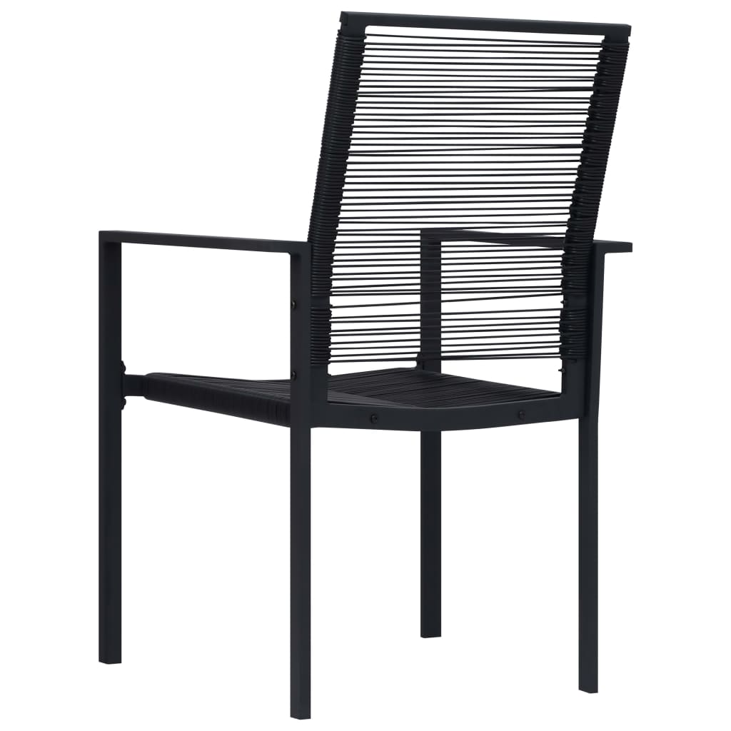 vidaXL Scaune de grădină, 4 buc., negru, ratan PVC vidaXL Scaune de grădină, 4 buc., negru, ratan PVC