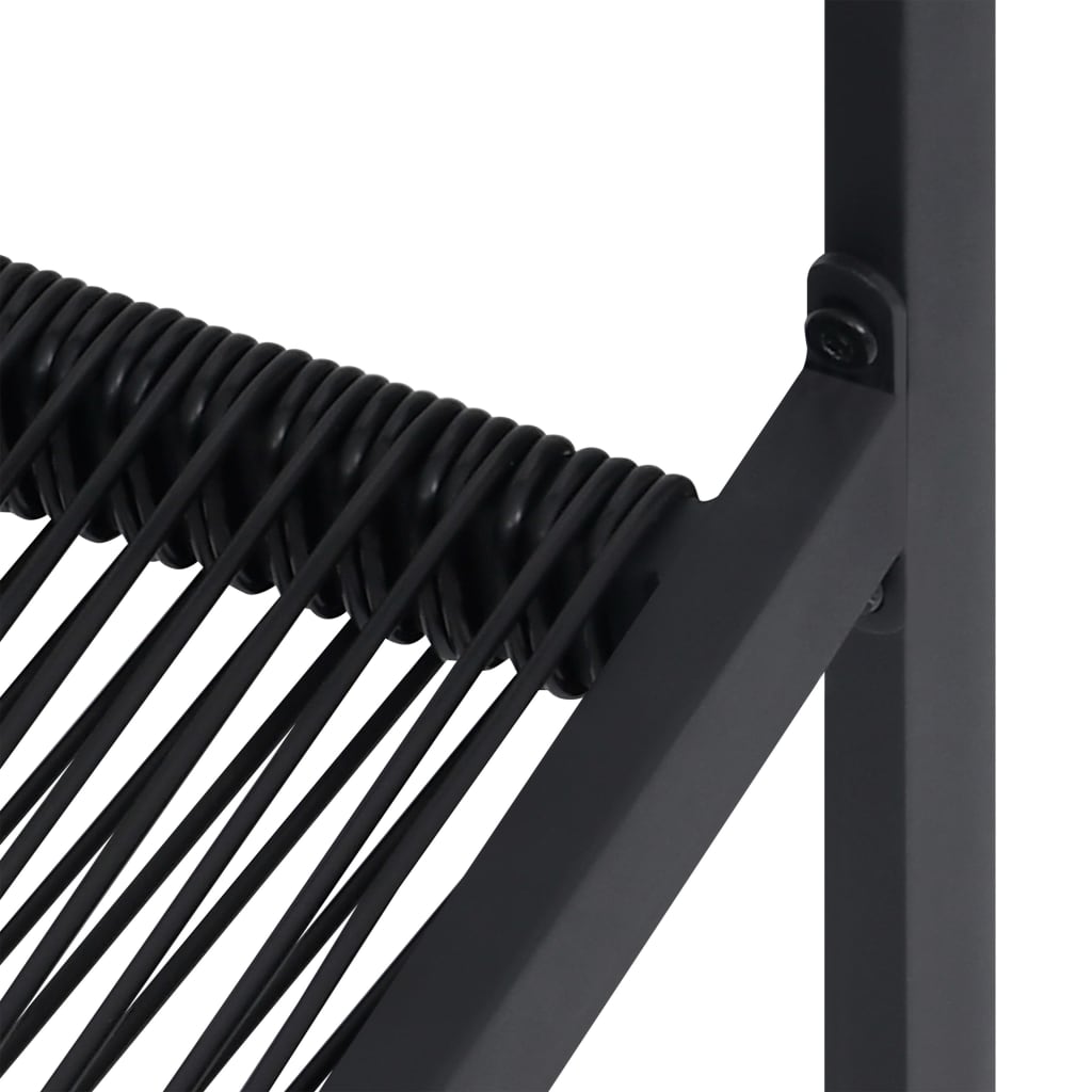 vidaXL Scaune de grădină, 4 buc., negru, ratan PVC vidaXL Scaune de grădină, 4 buc., negru, ratan PVC