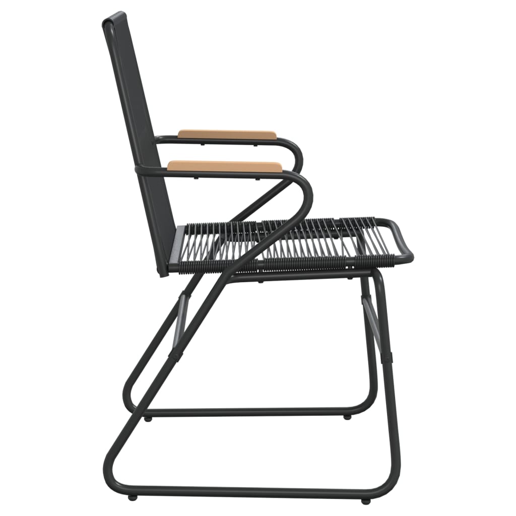 vidaXL Scaune de grădină, 2 buc., negru, 58x59x85,5 cm, ratan PVC