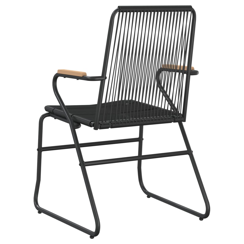 vidaXL Scaune de grădină, 2 buc., negru, 58x59x85,5 cm, ratan PVC