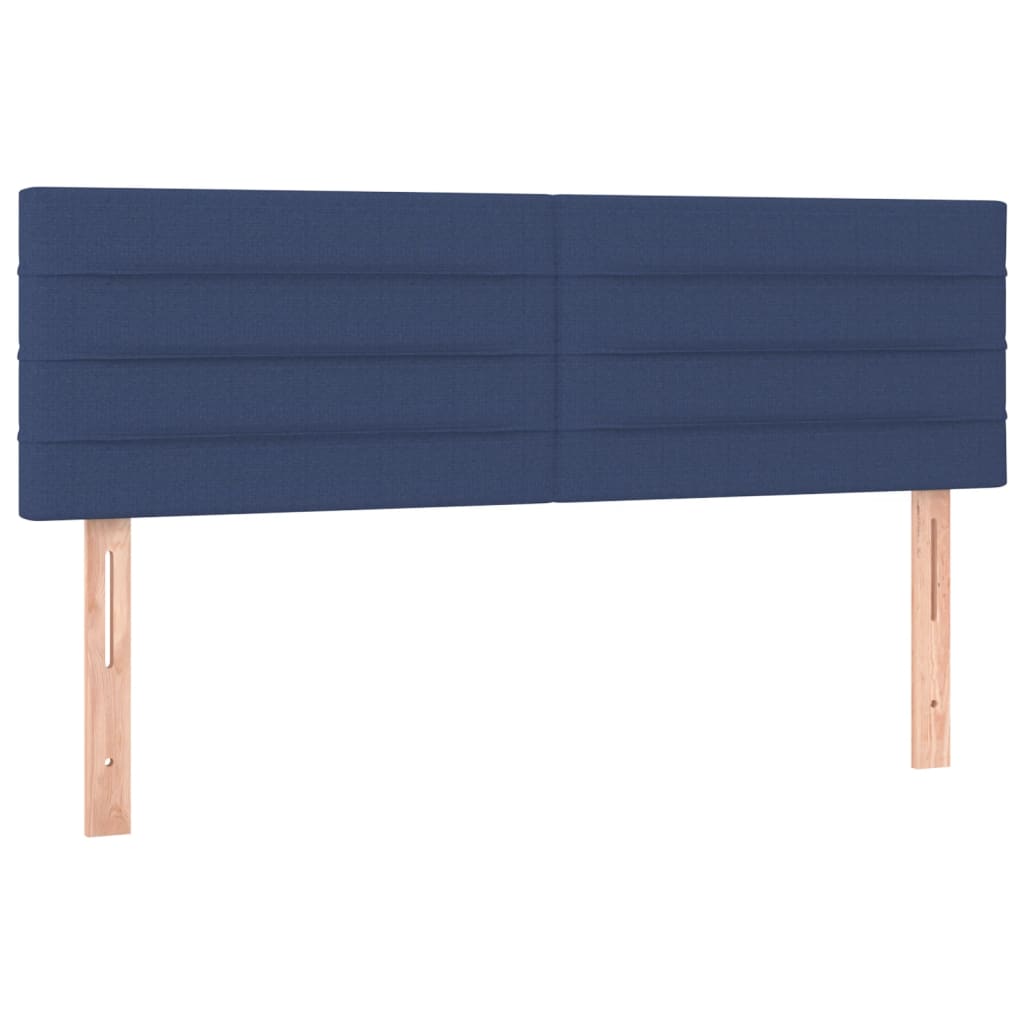 vidaXL Tăblie de pat cu LED, albastru, 144x5x78/88 cm, textil vidaXL Tăblie de pat cu LED, albastru, 144x5x78/88 cm, textil