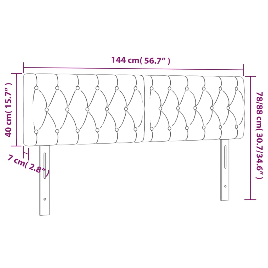 vidaXL Tăblie de pat cu LED, albastru, 144x7x78/88 cm, textil vidaXL Tăblie de pat cu LED, albastru, 144x7x78/88 cm, textil