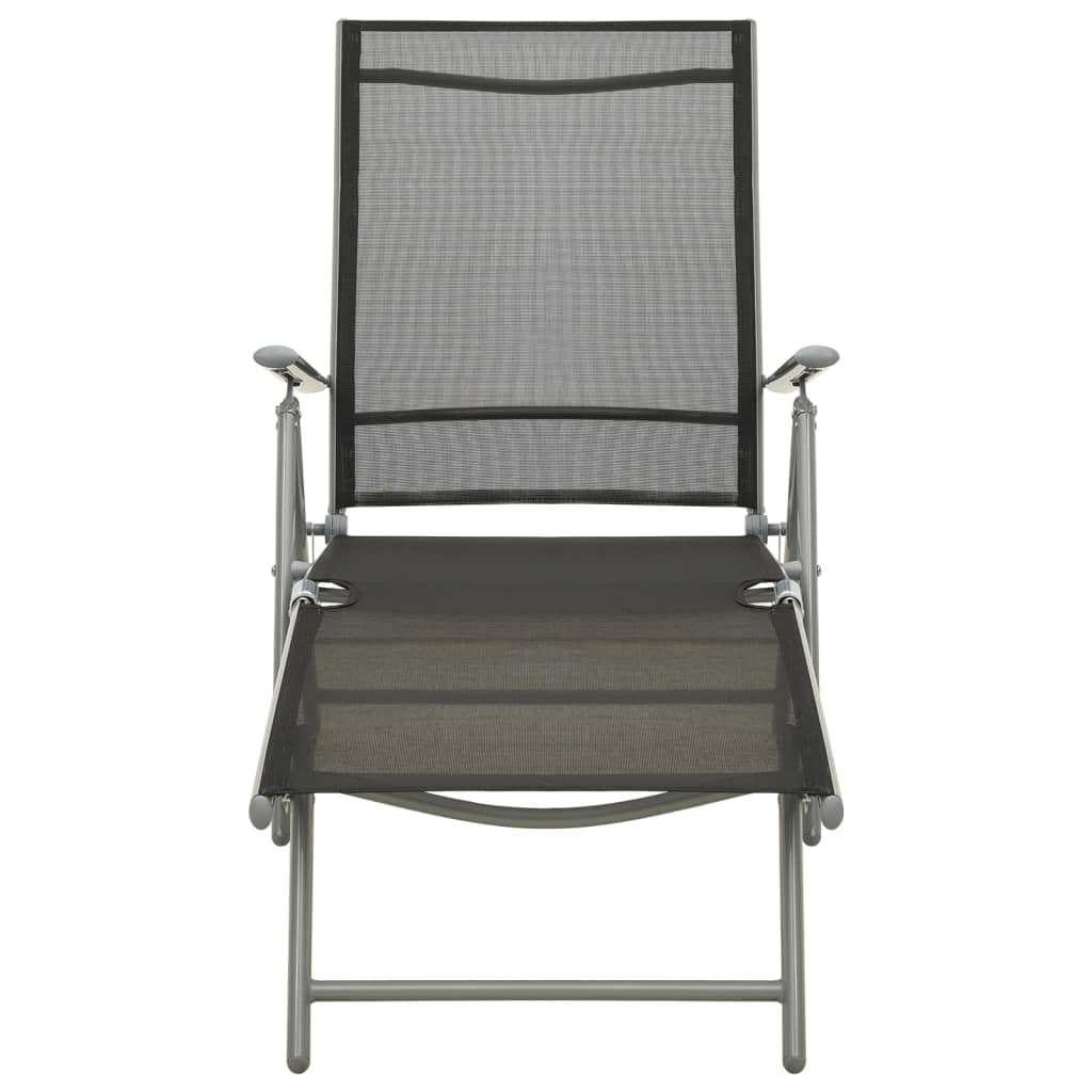 vidaXL Set mobilier de grădină, 3 piese, argintiu, textilenă&aluminiu vidaXL Set mobilier de grădină, 3 piese, argintiu, textilenă&aluminiu