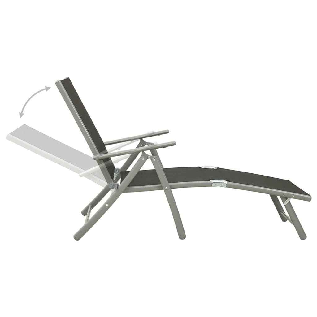 vidaXL Set mobilier de grădină, 3 piese, argintiu, textilenă&aluminiu vidaXL Set mobilier de grădină, 3 piese, argintiu, textilenă&aluminiu