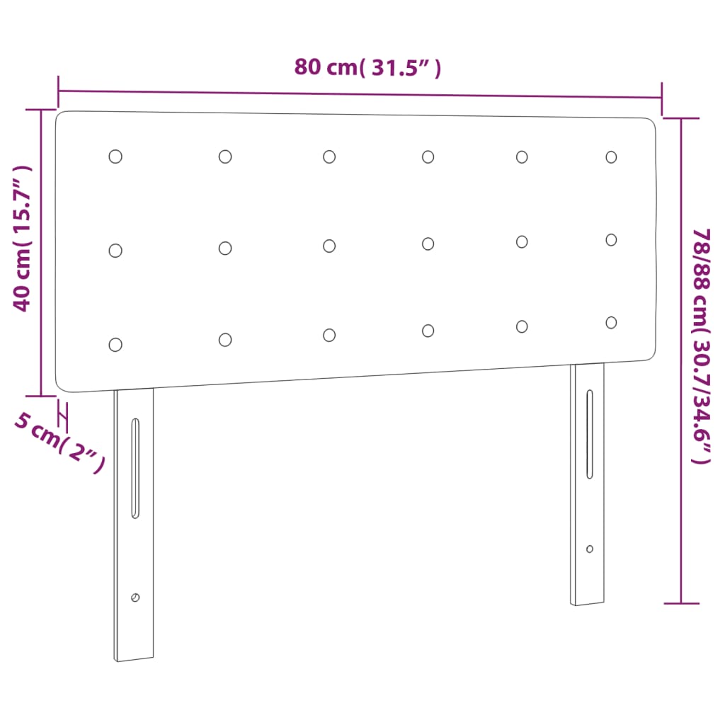 vidaXL Tăblie de pat cu LED, verde închis, 80x5x78/88 cm, catifea vidaXL Tăblie de pat cu LED, verde închis, 80x5x78/88 cm, catifea