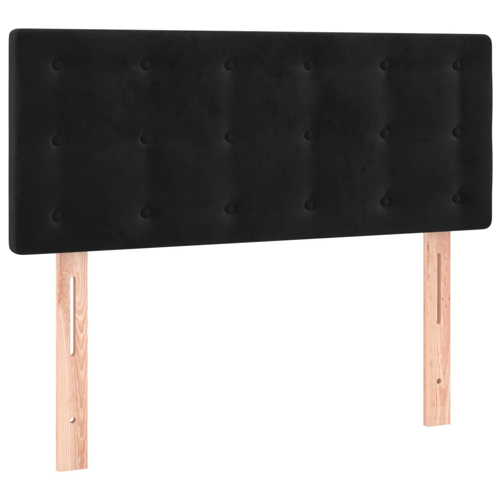 vidaXL Tăblie de pat cu LED, negru, 90x5x78/88 cm, catifea vidaXL Tăblie de pat cu LED, negru, 90x5x78/88 cm, catifea