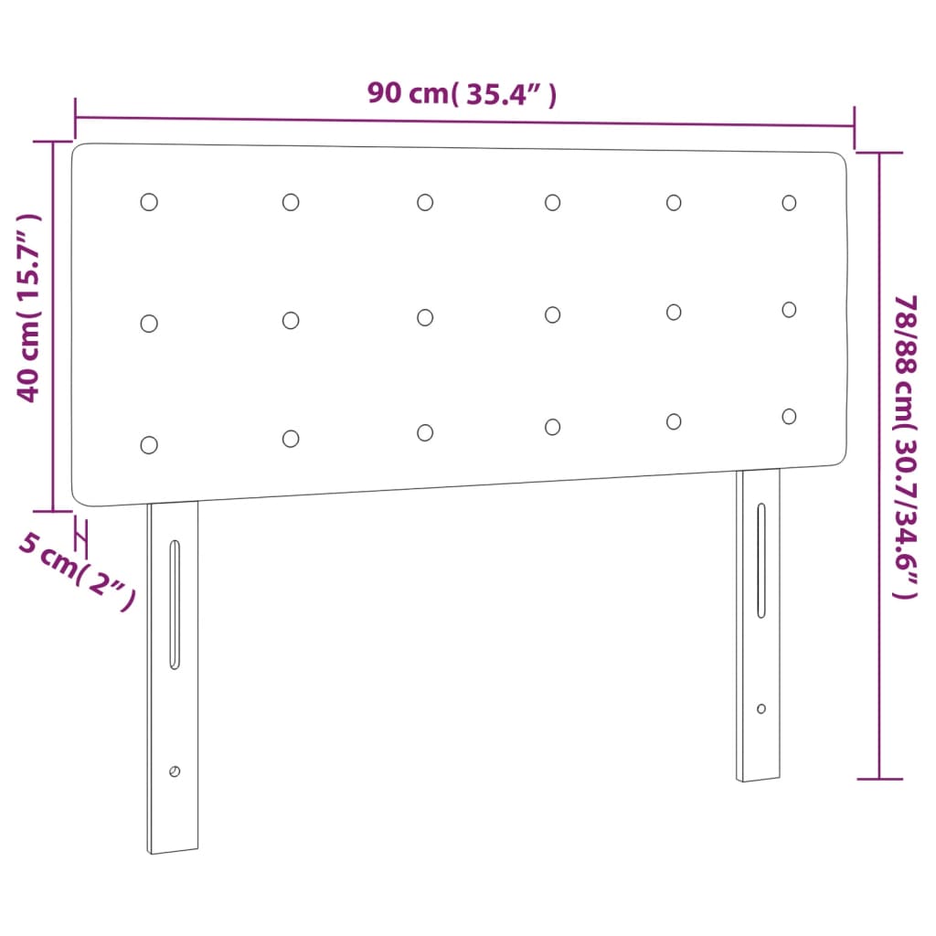 vidaXL Tăblie de pat cu LED, roz, 90x5x78/88 cm, catifea vidaXL Tăblie de pat cu LED, roz, 90x5x78/88 cm, catifea