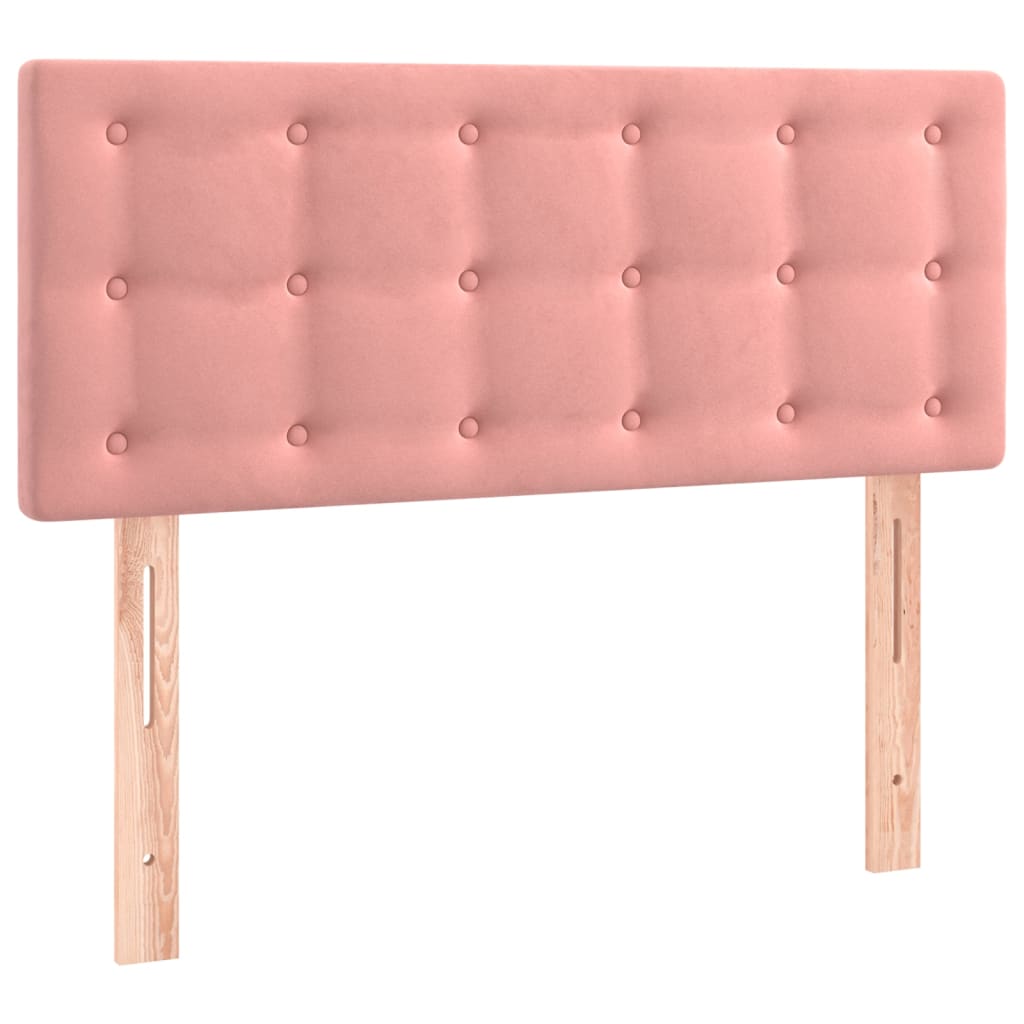 vidaXL Tăblie de pat cu LED, roz, 90x5x78/88 cm, catifea vidaXL Tăblie de pat cu LED, roz, 90x5x78/88 cm, catifea
