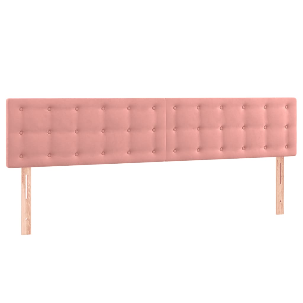 vidaXL Tăblie de pat cu LED, roz, 200x5x78/88 cm, catifea vidaXL Tăblie de pat cu LED, roz, 200x5x78/88 cm, catifea