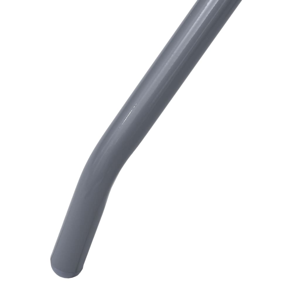 vidaXL Masă de grădină, gri deschis, 60 cm, oțel și sticlă