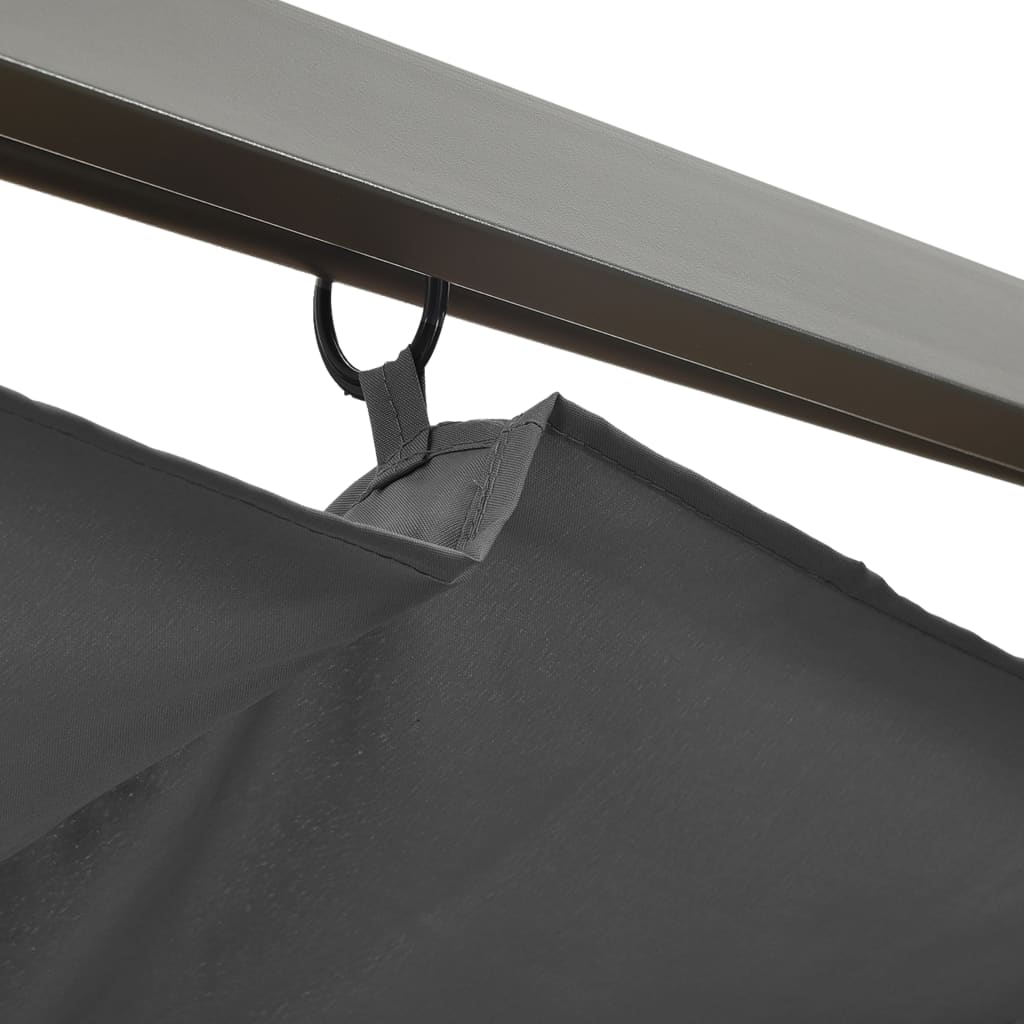 vidaXL Pergolă cu acoperiș retractabil, antracit, 3x3m, oțel, 180 g/m² vidaXL Pergolă cu acoperiș retractabil, antracit, 3x3m, oțel, 180 g/m²