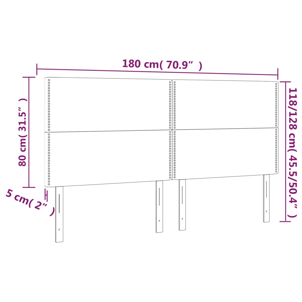 vidaXL Tăblie de pat cu LED, verde închis, 180x5x118/128 cm, catifea vidaXL Tăblie de pat cu LED, verde închis, 180x5x118/128 cm, catifea