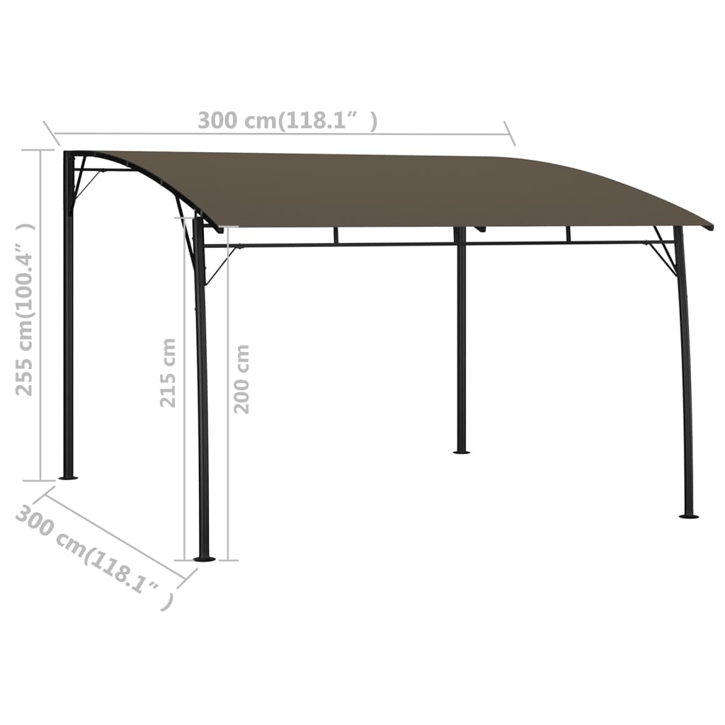 vidaXL Copertină pavilion de grădină, gri taupe, 3 x 3 x 2,55 m vidaXL Copertină pavilion de grădină, gri taupe, 3 x 3 x 2,55 m