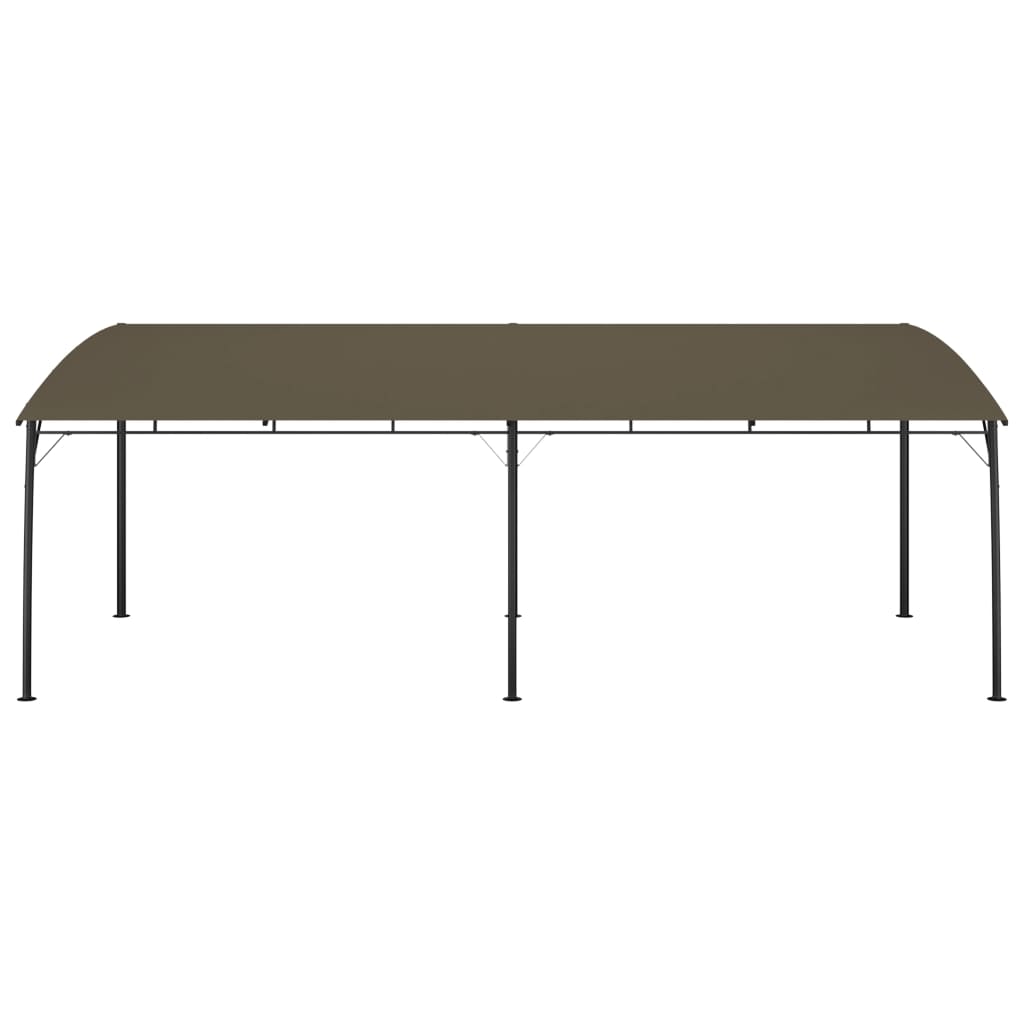 vidaXL Copertină pavilion de grădină, gri taupe, 6 x 3 x 2,55 m
