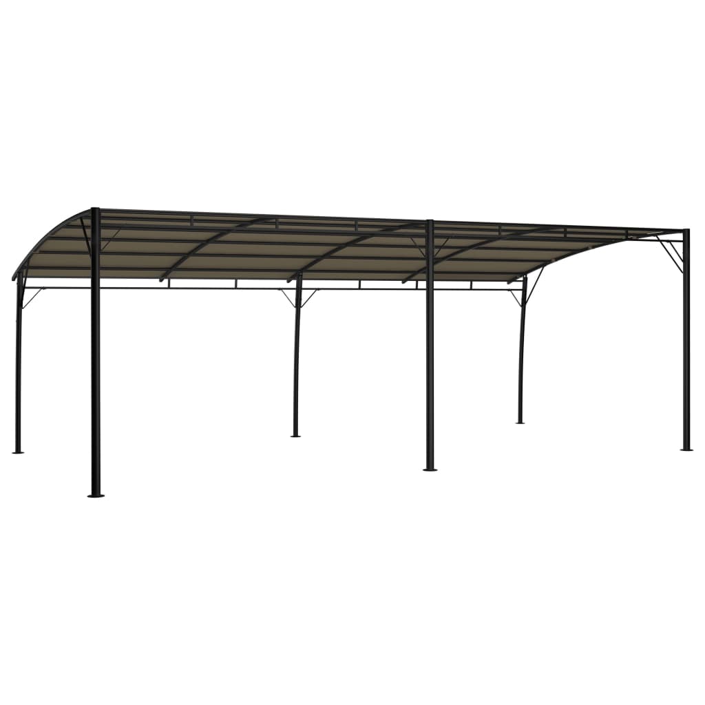 vidaXL Copertină pavilion de grădină, gri taupe, 6 x 3 x 2,55 m