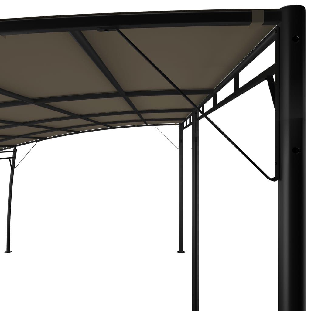 vidaXL Copertină pavilion de grădină, gri taupe, 6 x 3 x 2,55 m
