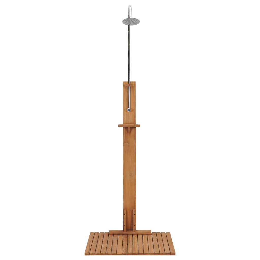 vidaXL Duș de grădină, 75 x 75 x 210 cm, lemn masiv de tec