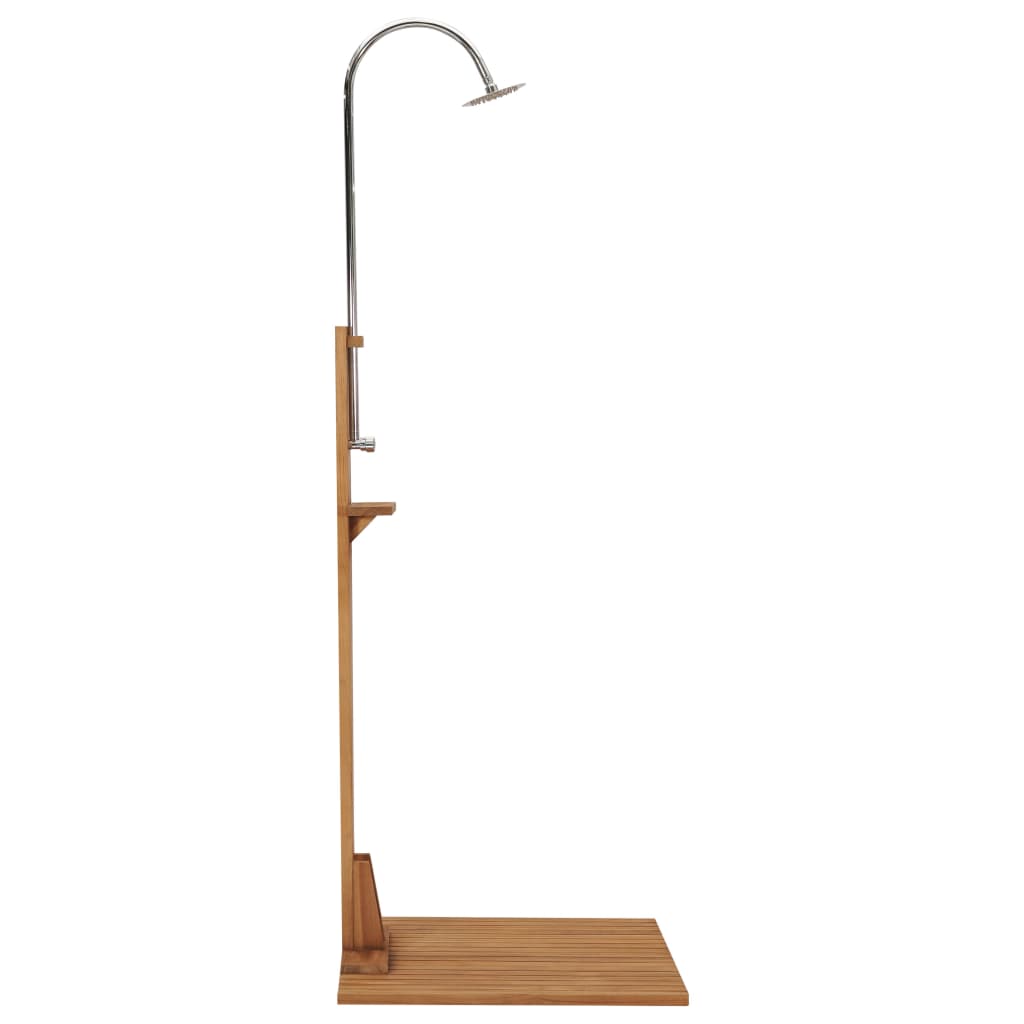 vidaXL Duș de grădină, 75 x 75 x 210 cm, lemn masiv de tec