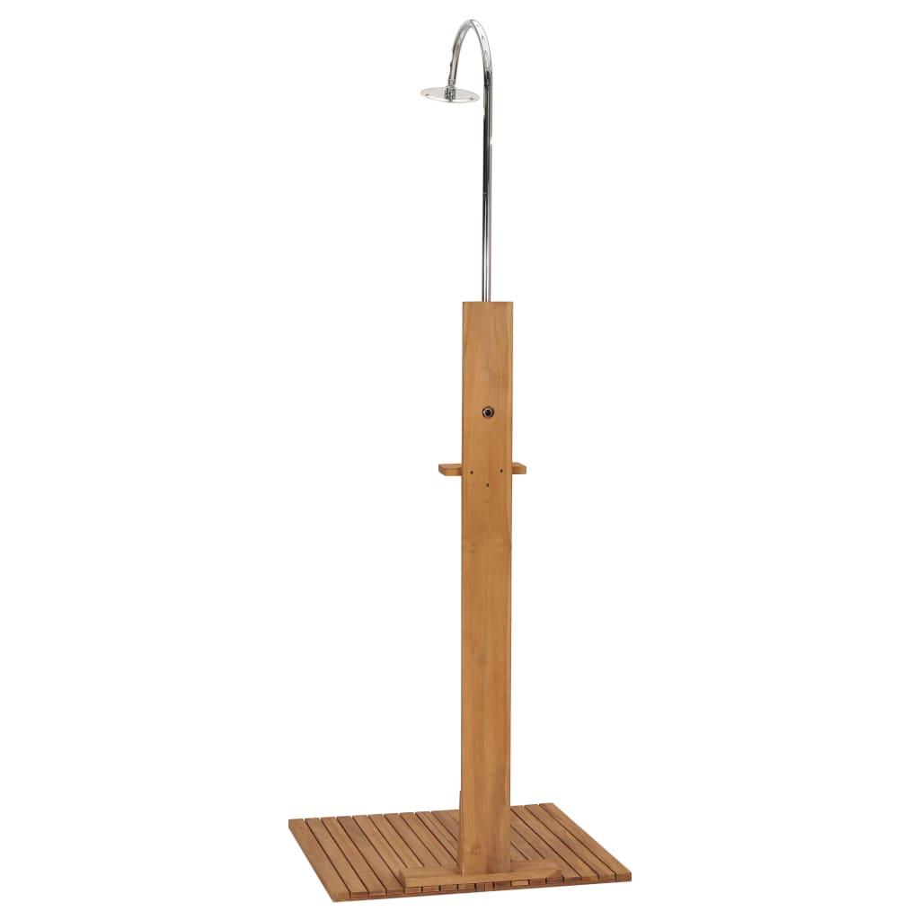 vidaXL Duș de grădină, 75 x 75 x 210 cm, lemn masiv de tec