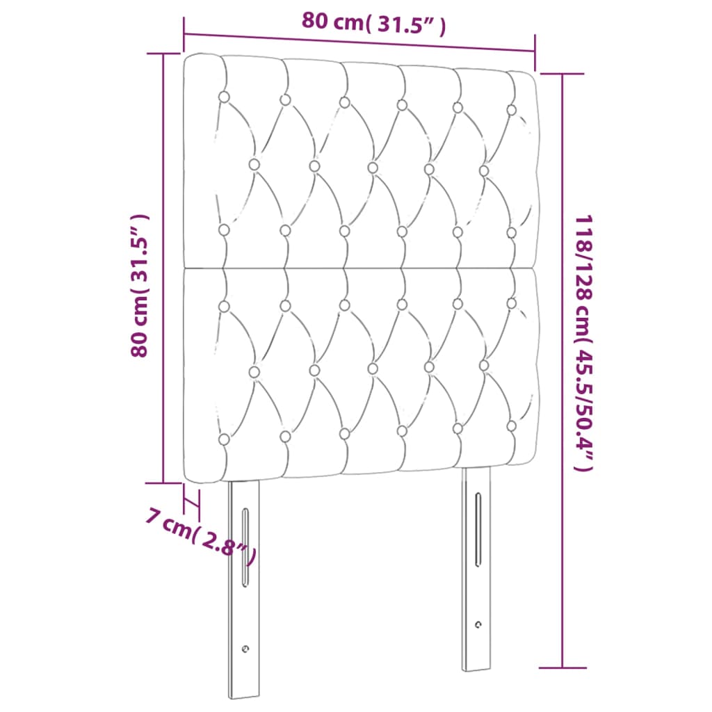 vidaXL Tăblie de pat cu LED, roz, 80x7x118/128 cm, catifea vidaXL Tăblie de pat cu LED, roz, 80x7x118/128 cm, catifea