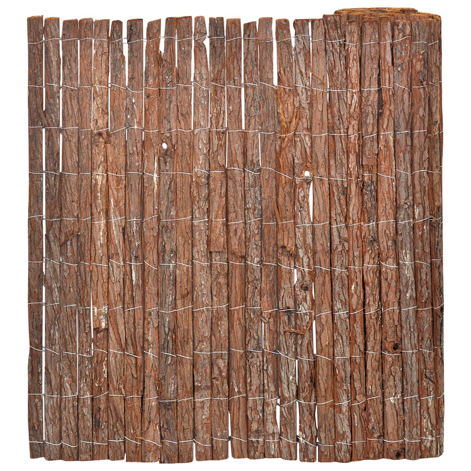vidaXL Gard din scoarță de copac Maro 100 x 600 cm Cortex vidaXL Gard din scoarță de copac Maro 100 x 600 cm Cortex
