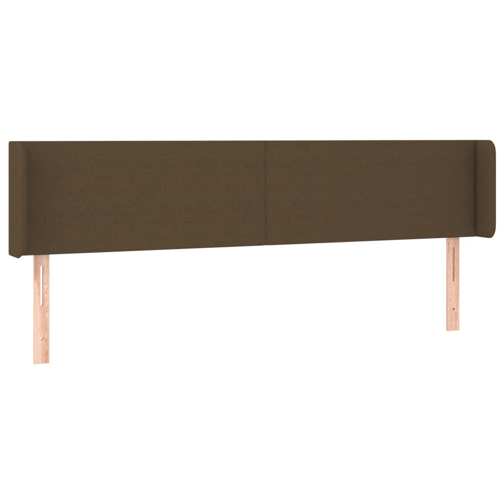 vidaXL Tăblie de pat cu LED, maro închis, 183x16x78/88 cm, textil vidaXL Tăblie de pat cu LED, maro închis, 183x16x78/88 cm, textil