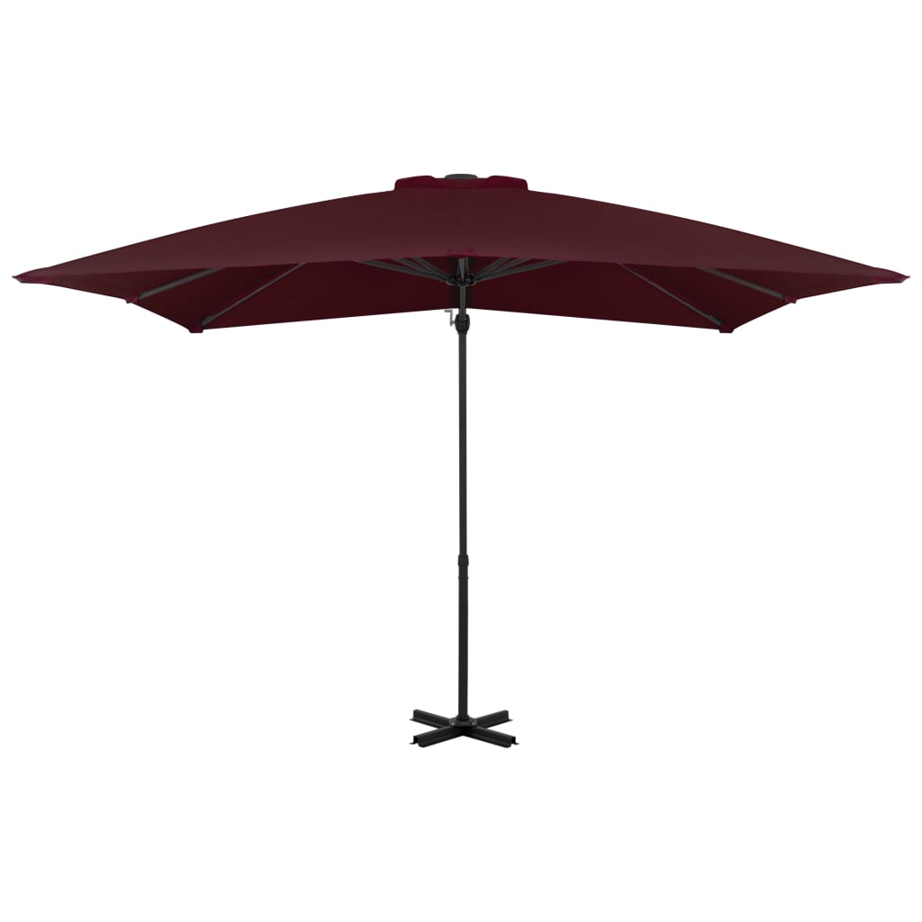 vidaXL Umbrelă în consolă cu stâlp din aluminiu, bordo, 250x250 cm vidaXL Umbrelă în consolă cu stâlp din aluminiu, bordo, 250x250 cm
