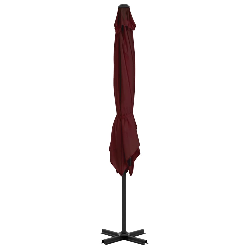 vidaXL Umbrelă în consolă cu stâlp din aluminiu, bordo, 250x250 cm vidaXL Umbrelă în consolă cu stâlp din aluminiu, bordo, 250x250 cm