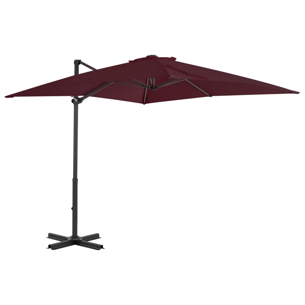 vidaXL Umbrelă în consolă cu stâlp din aluminiu, bordo, 250x250 cm vidaXL Umbrelă în consolă cu stâlp din aluminiu, bordo, 250x250 cm