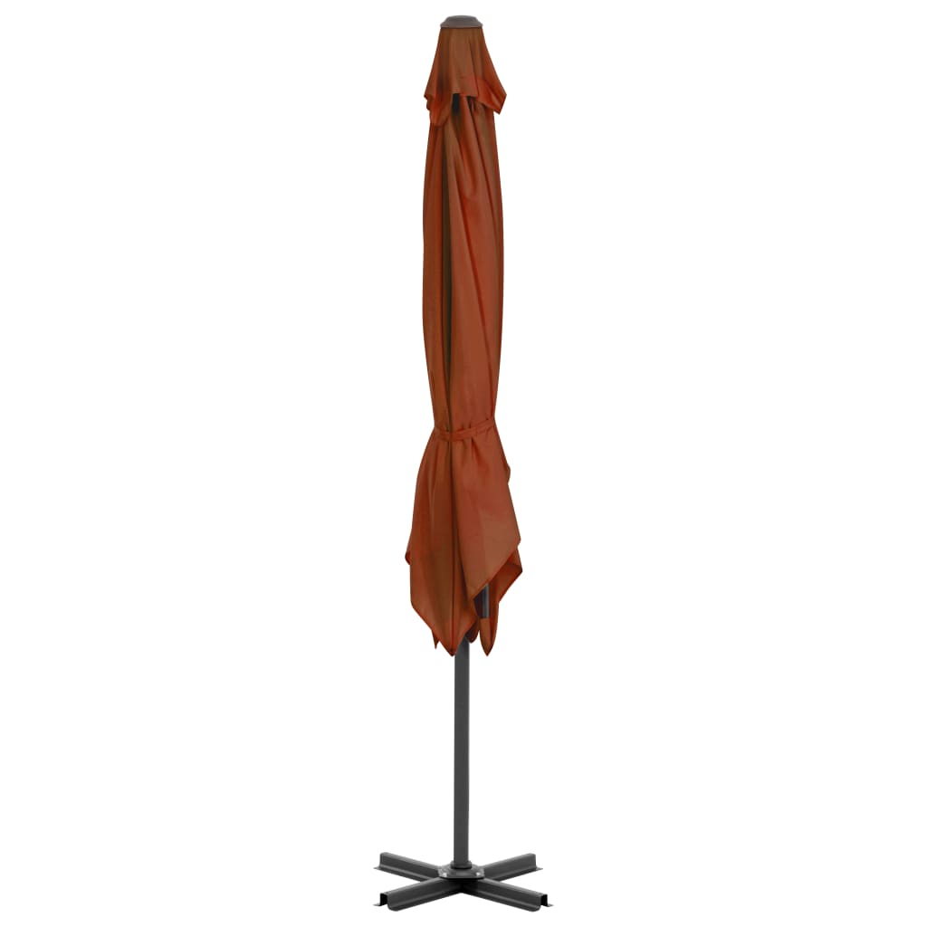 vidaXL Umbrelă în consolă cu stâlp din aluminiu, cărămiziu, 250x250 cm vidaXL Umbrelă în consolă cu stâlp din aluminiu, cărămiziu, 250x250 cm