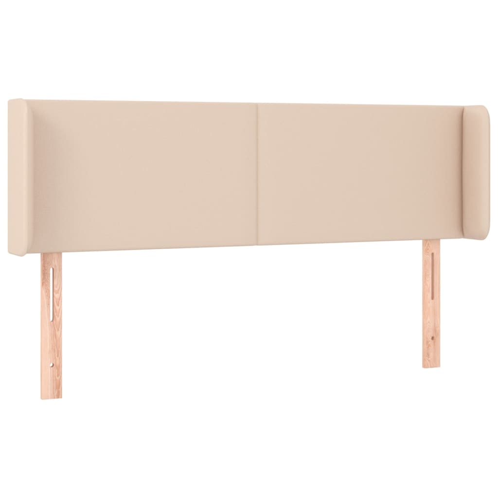 vidaXL Tăblie de pat cu LED cappuccino 147x16x78/88 cm piele ecologică vidaXL Tăblie de pat cu LED cappuccino 147x16x78/88 cm piele ecologică