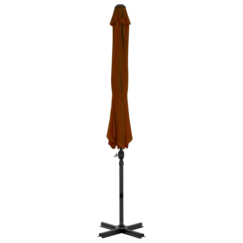 vidaXL Umbrelă în consolă cu stâlp din aluminiu, cărămiziu, 300 cm vidaXL Umbrelă în consolă cu stâlp din aluminiu, cărămiziu, 300 cm