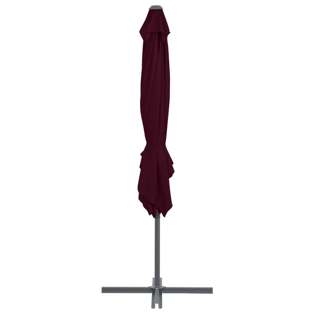 vidaXL Umbrelă în consolă cu stâlp din aluminiu, bordo, 250x250 cm vidaXL Umbrelă în consolă cu stâlp din aluminiu, bordo, 250x250 cm