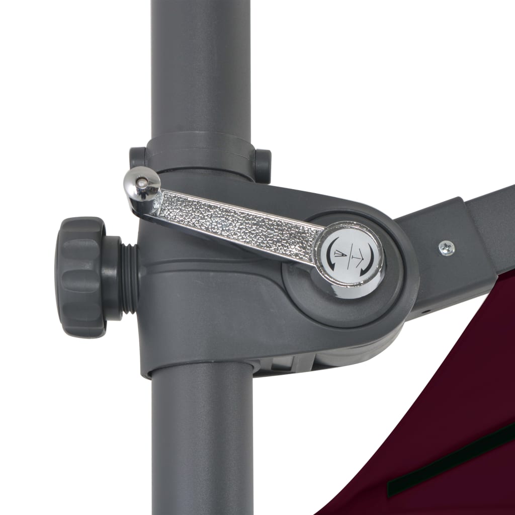 vidaXL Umbrelă în consolă cu stâlp din aluminiu, bordo, 250x250 cm vidaXL Umbrelă în consolă cu stâlp din aluminiu, bordo, 250x250 cm
