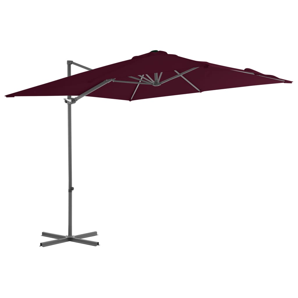 vidaXL Umbrelă în consolă cu stâlp din aluminiu, bordo, 250x250 cm vidaXL Umbrelă în consolă cu stâlp din aluminiu, bordo, 250x250 cm
