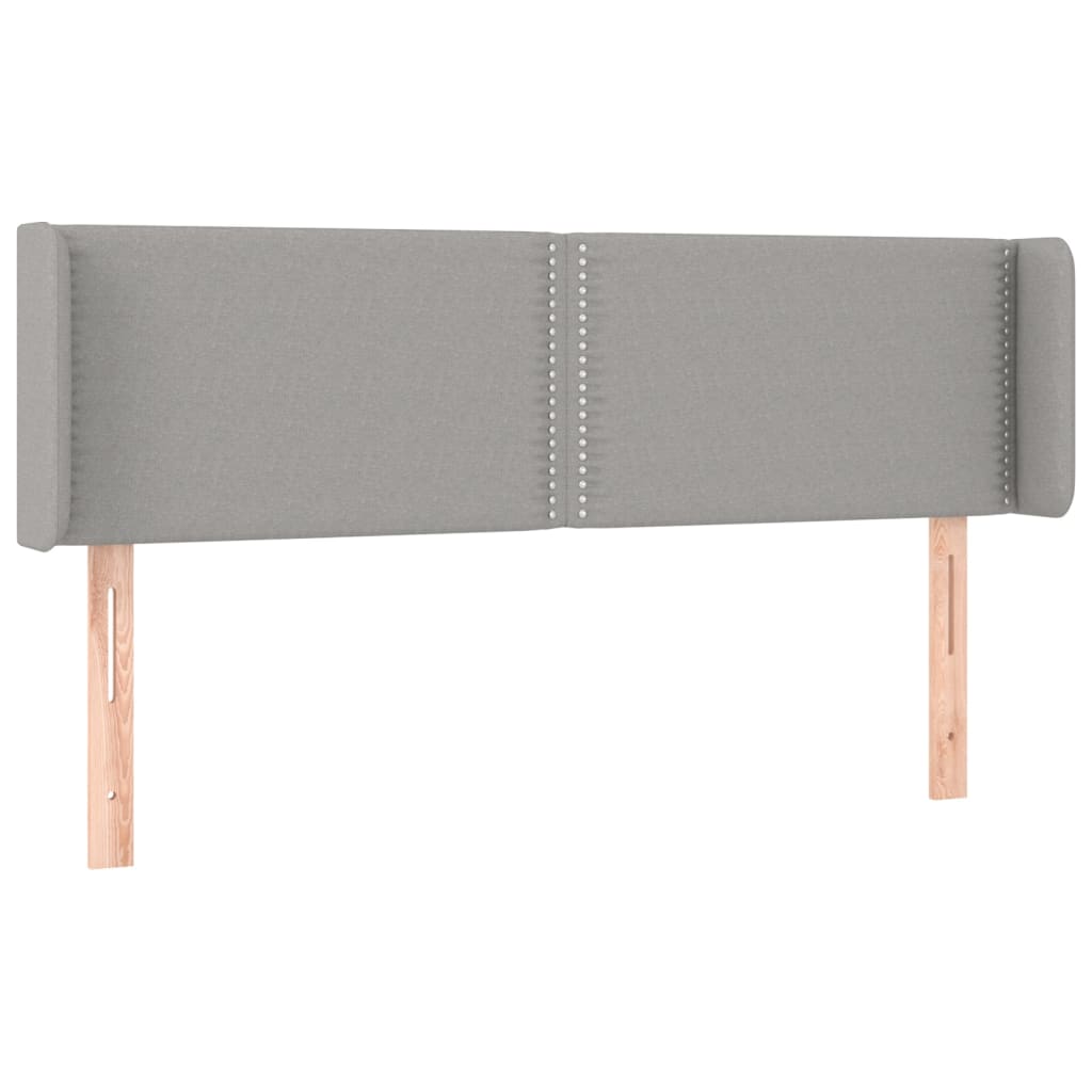 vidaXL Tăblie de pat cu LED, gri deschis, 147x16x78/88 cm, textil vidaXL Tăblie de pat cu LED, gri deschis, 147x16x78/88 cm, textil