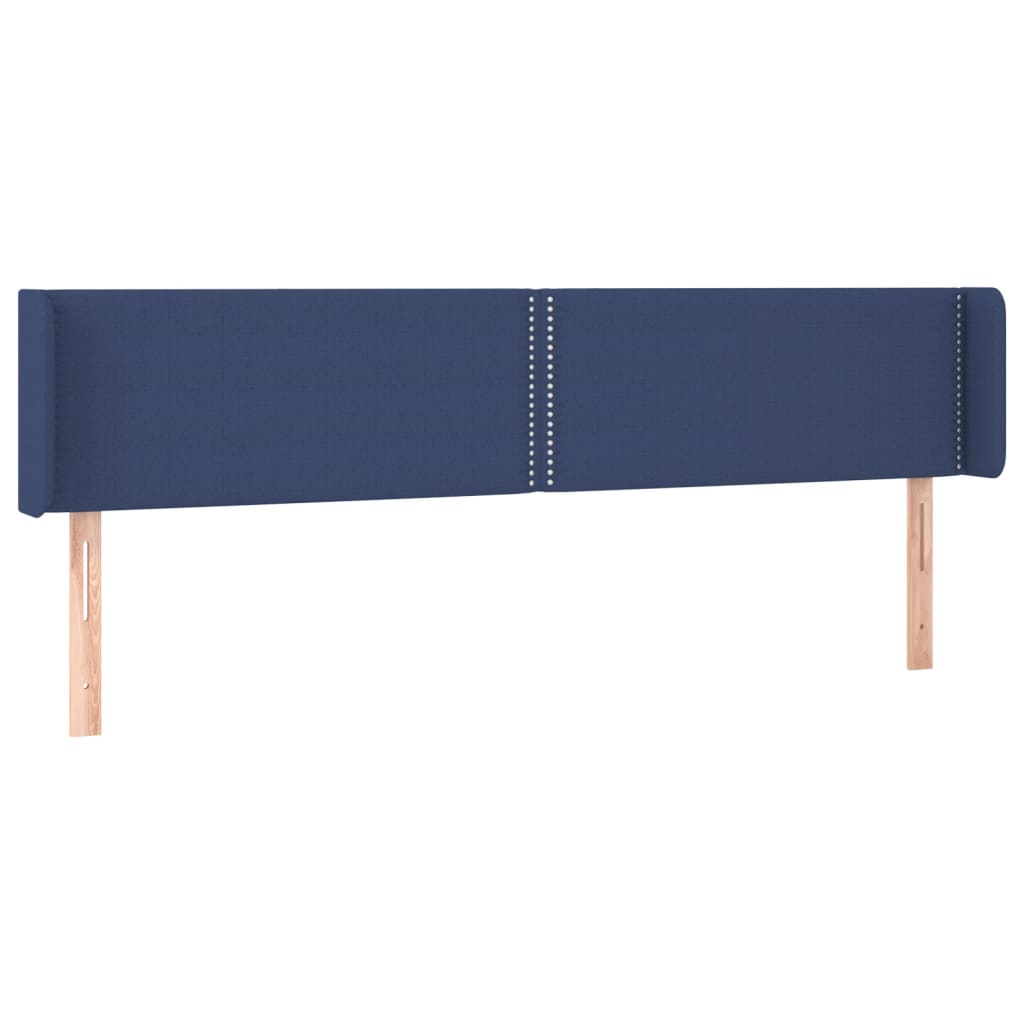 vidaXL Tăblie de pat cu LED, albastru, 183x16x78/88 cm, textil vidaXL Tăblie de pat cu LED, albastru, 183x16x78/88 cm, textil
