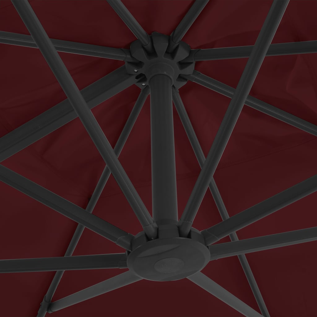 vidaXL Umbrelă în consolă cu stâlp din aluminiu, bordo, 400x300 cm vidaXL Umbrelă în consolă cu stâlp din aluminiu, bordo, 400x300 cm