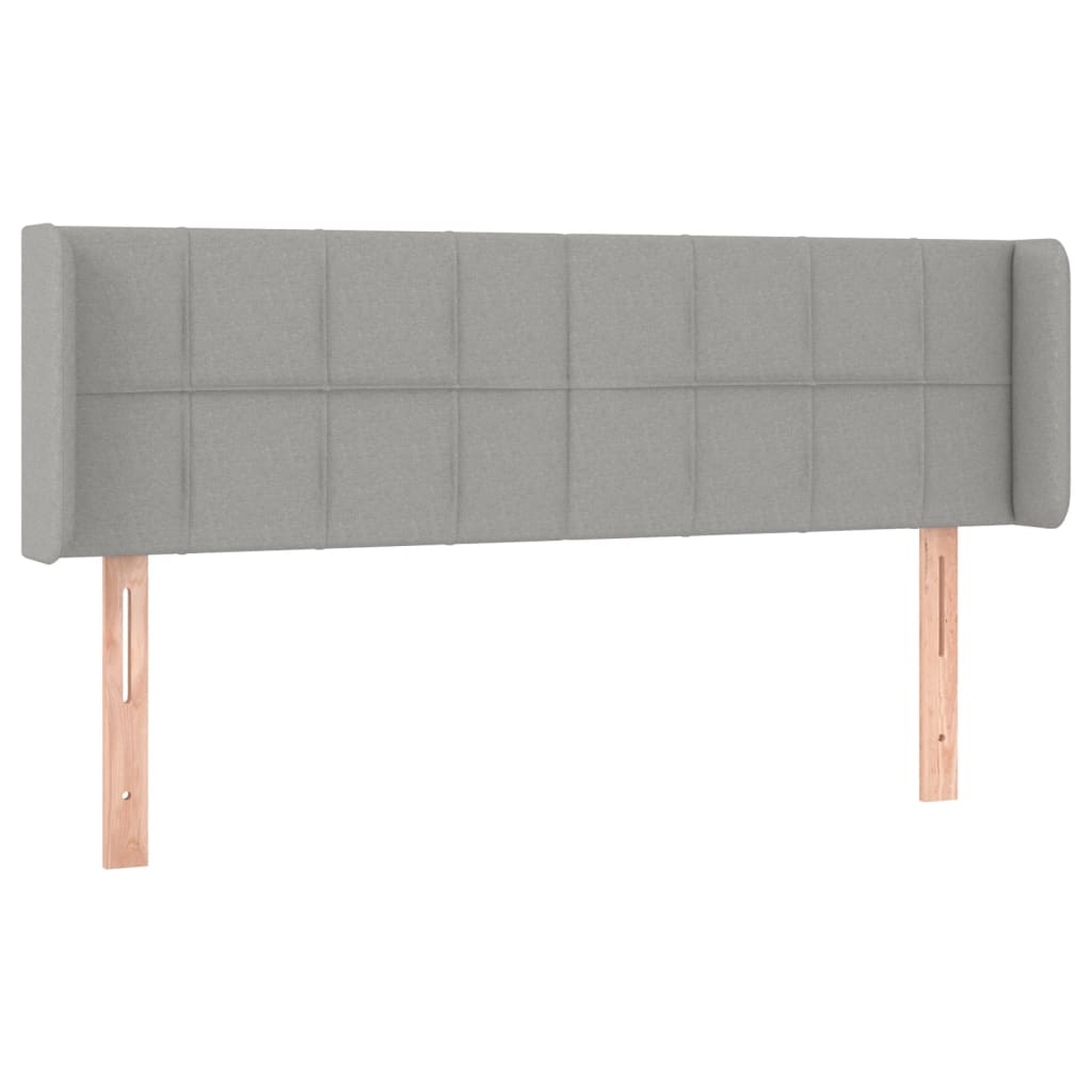 vidaXL Tăblie de pat cu LED, gri deschis, 147x16x78/88 cm, textil